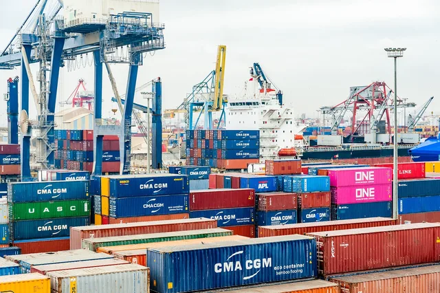 port, container, export, cargo, logistics, shipping, nature, industry, ship, import, freight, delivery, transport, freighter, logistic, loading, terminal, shipment, sea, trade, tanker, dock, commercial, transportation, maritime. Social commerce strategy framework: five linked decisions